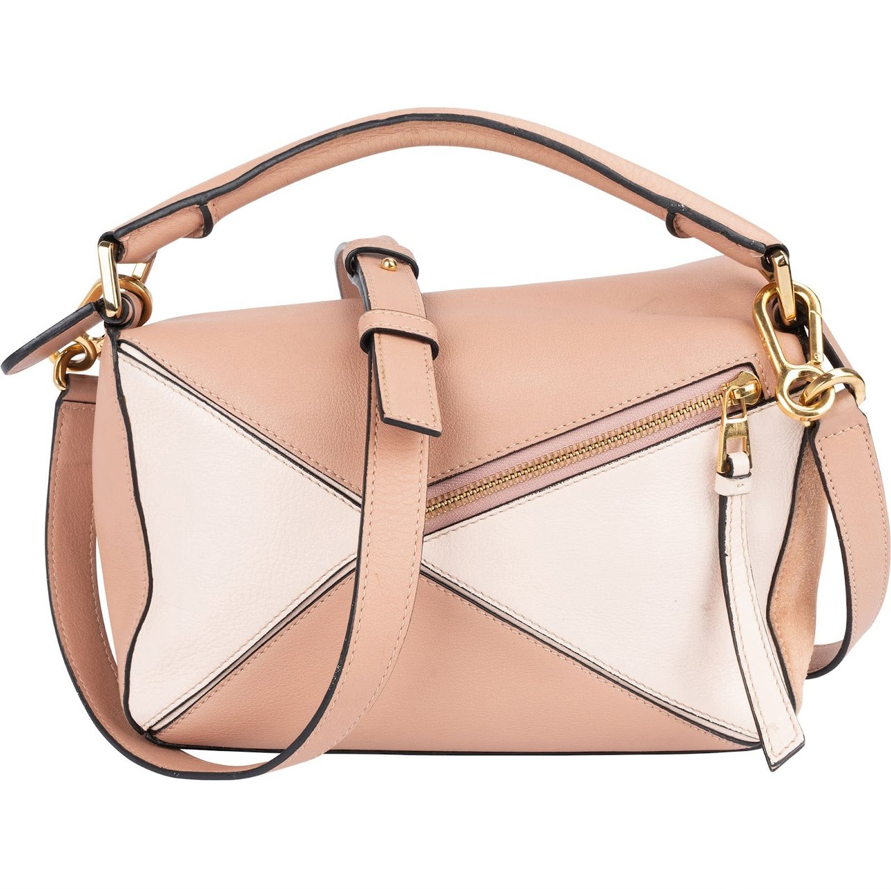 Loewe Suede Calfskin Puzzle Handbag Roze
