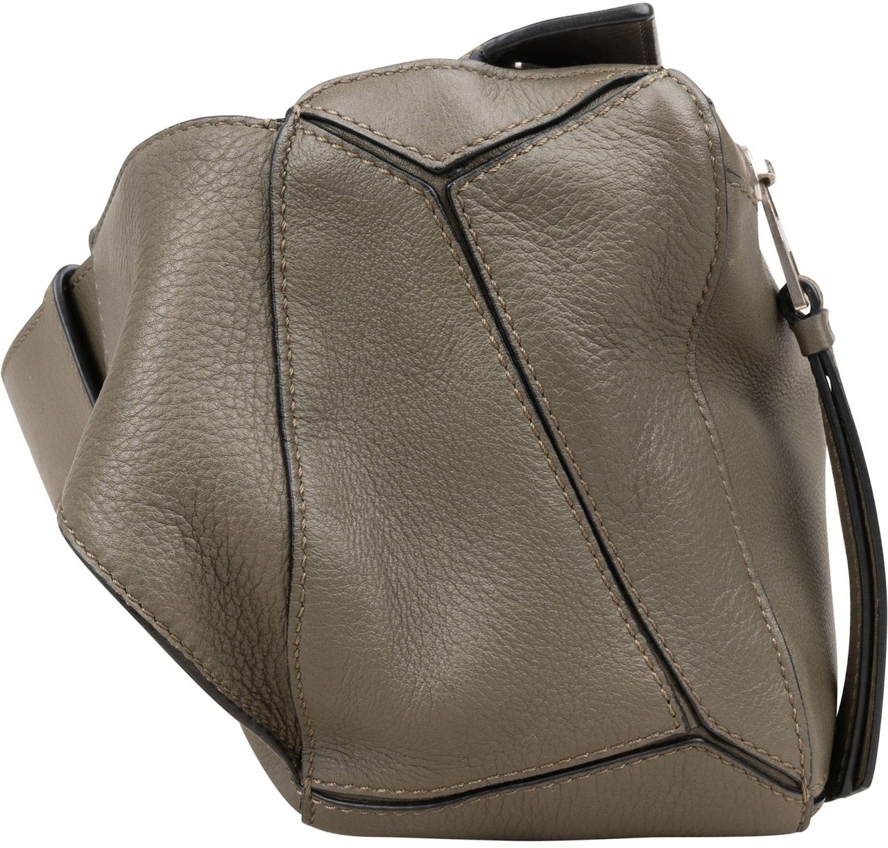 Loewe Grained Calfskin Small Puzzle Bumbag Crossbody Bag Taupe