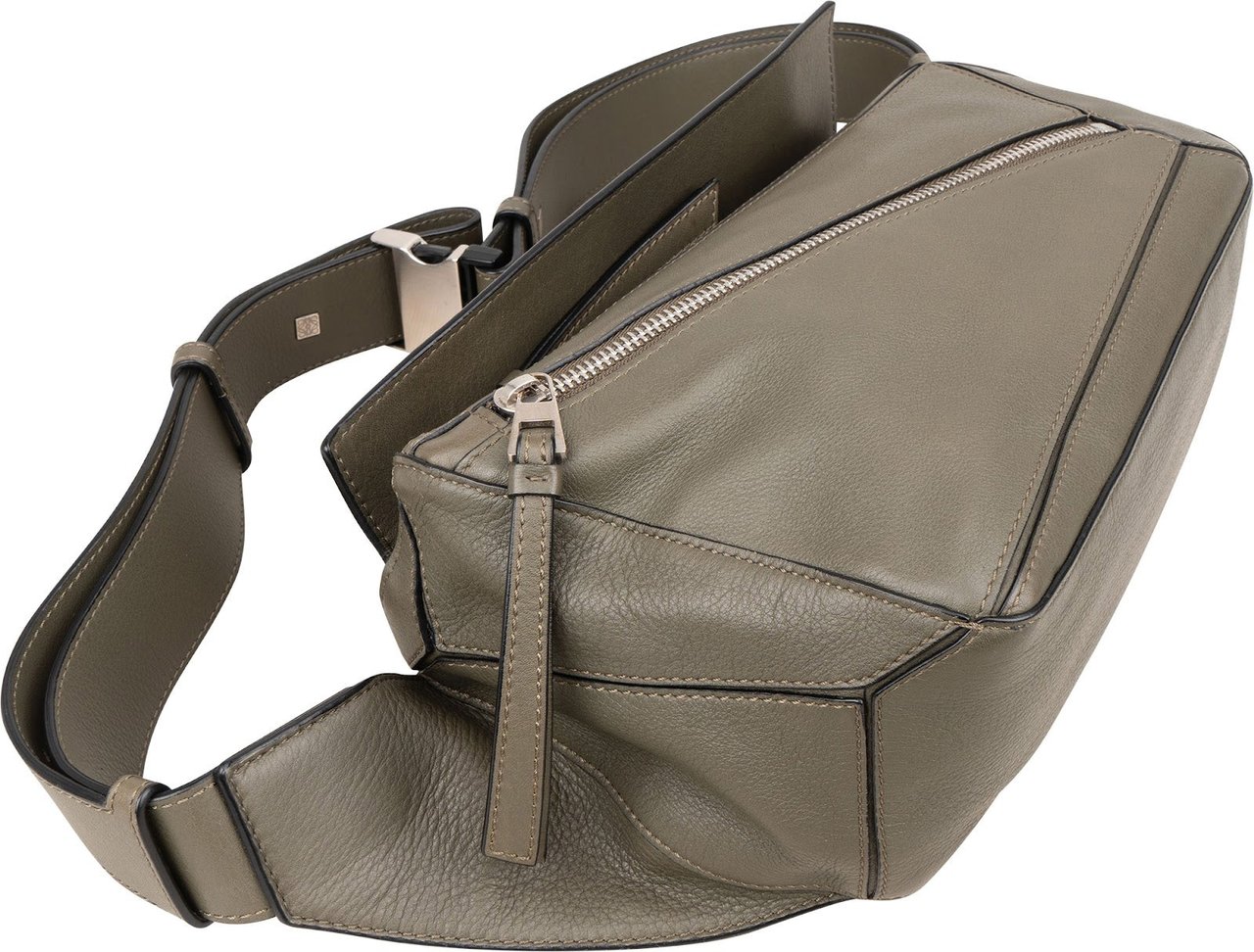 Loewe Grained Calfskin Small Puzzle Bumbag Crossbody Bag Neutraal