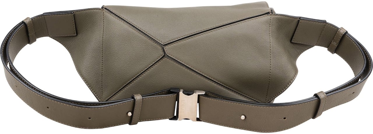 Loewe Grained Calfskin Small Puzzle Bumbag Crossbody Bag Neutraal