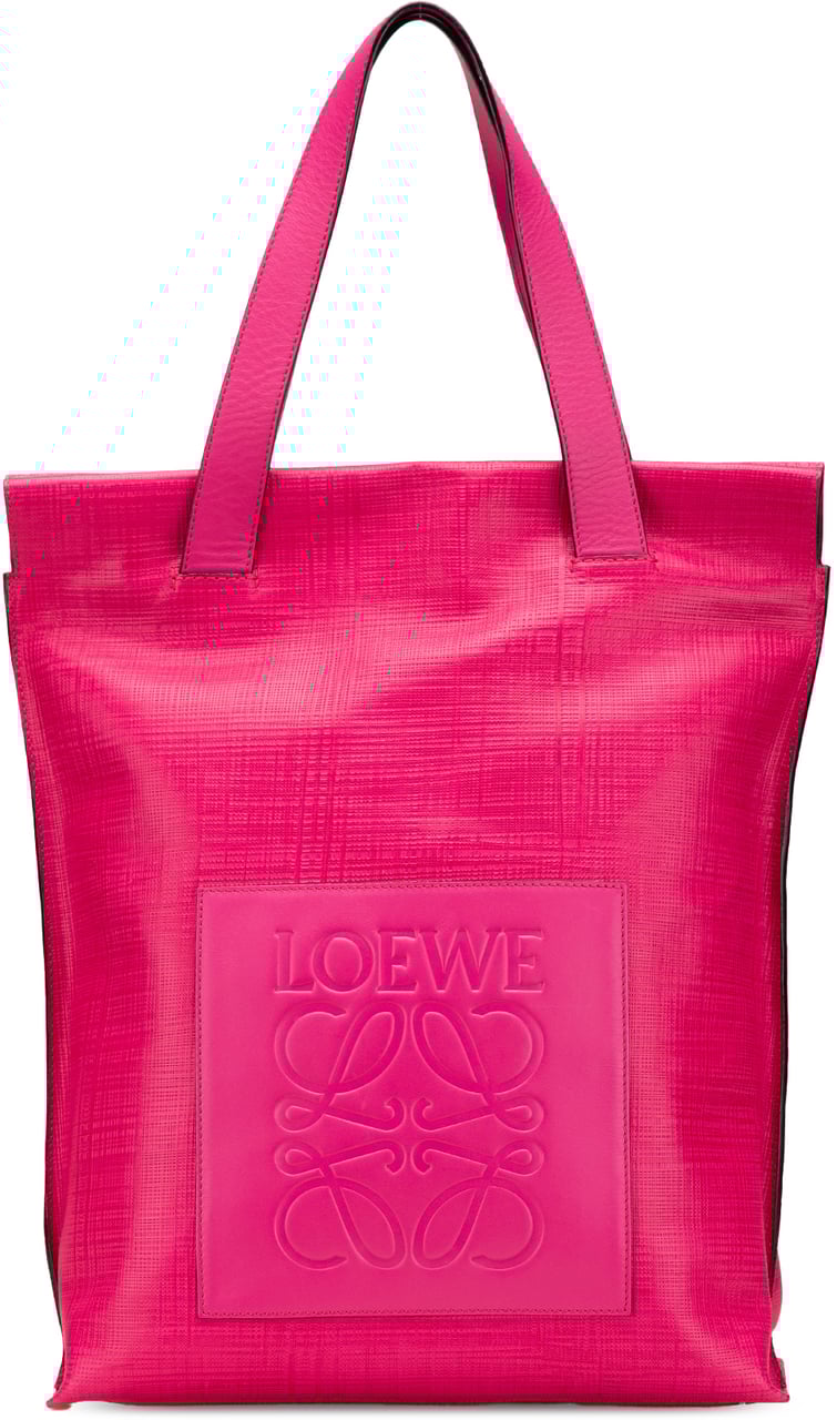 Loewe Anagram Leather Shopper Tote Roze
