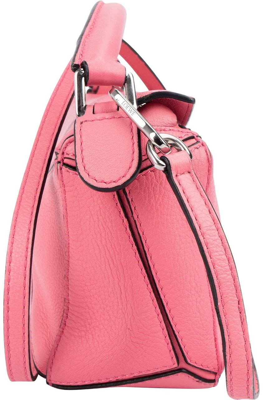 Loewe Pink Leather Puzzle Mini Crossbody Handbag Roze