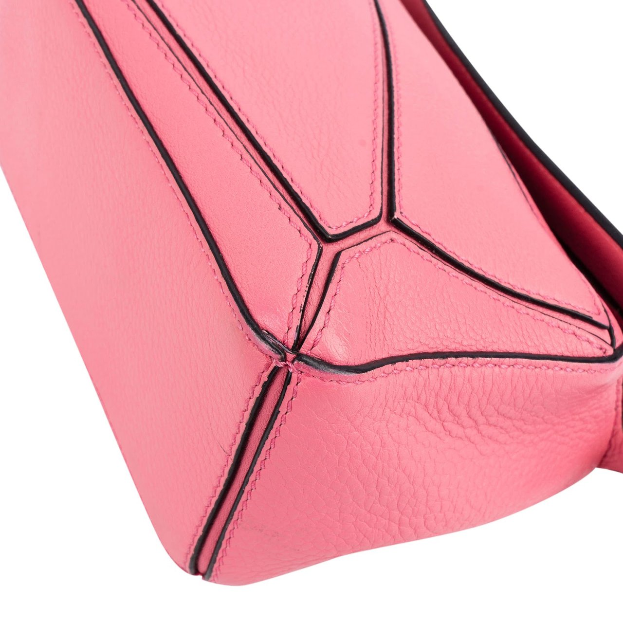 Loewe Pink Leather Puzzle Mini Crossbody Handbag Roze