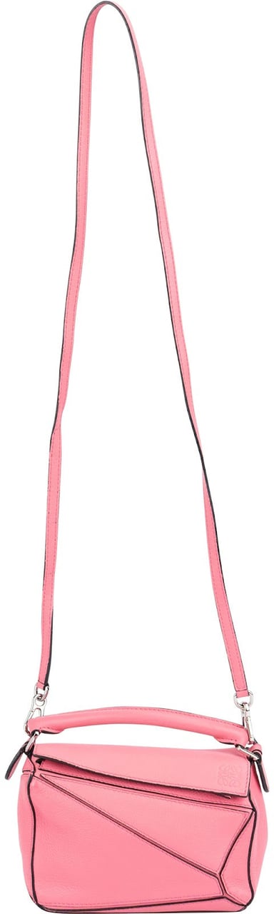 Loewe Pink Leather Puzzle Mini Crossbody Handbag Roze