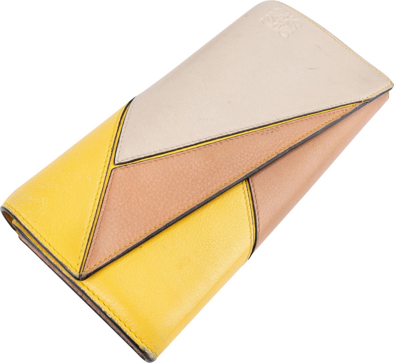 Loewe Leather Puzzle Continental Wallet Geel