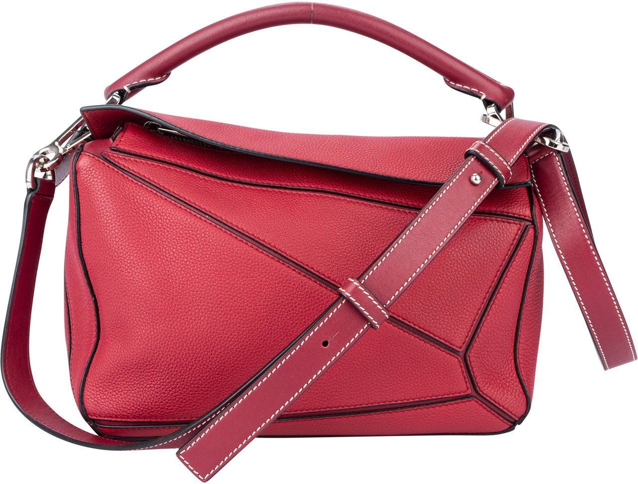 Loewe Loewe Pink Leather Puzzle Handbag Roze