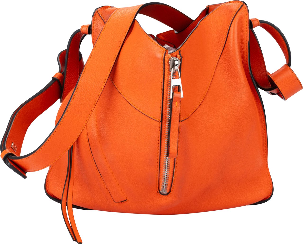 Loewe Loewe Orange Leather Hammock Crossbody Bag Divers