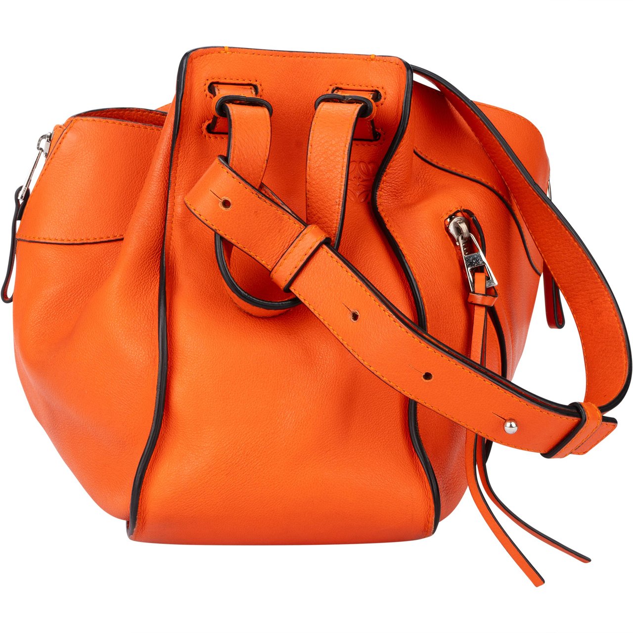 Loewe Loewe Orange Leather Hammock Crossbody Bag Divers