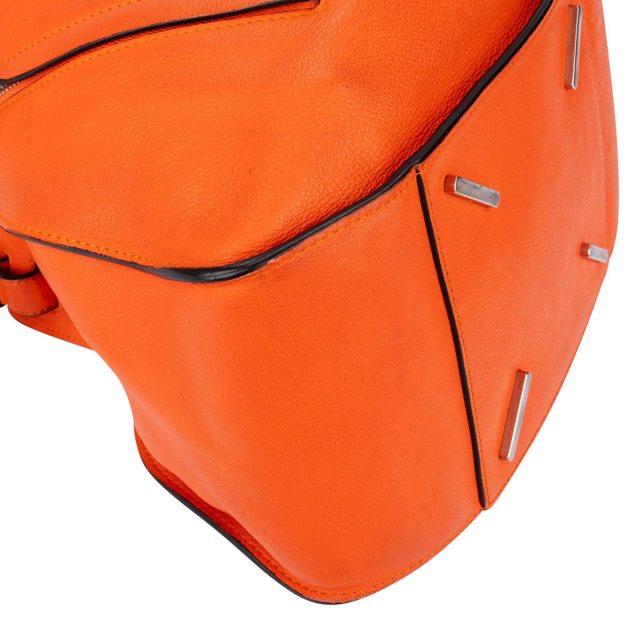 Loewe Loewe Orange Leather Hammock Crossbody Bag Divers