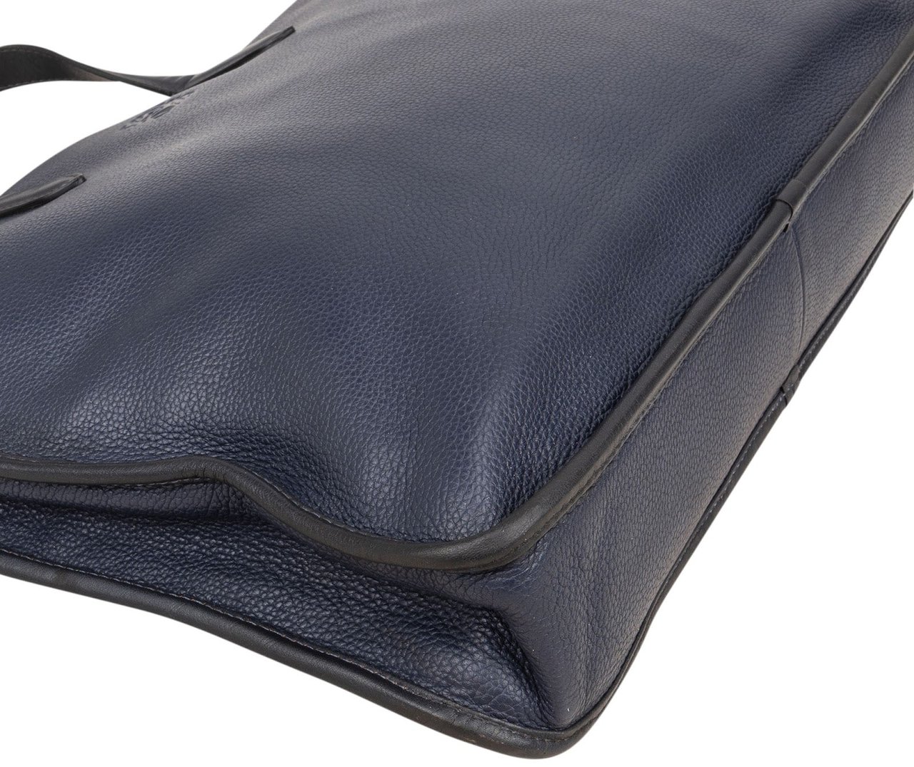 Loewe Grained Leather Briefcase Handbag Navy