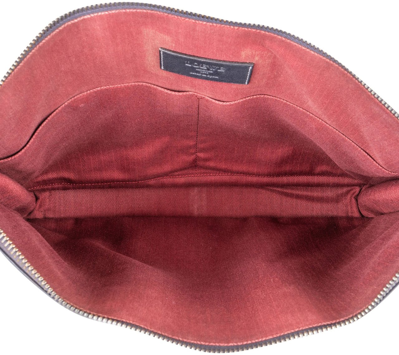 Loewe Grained Leather Briefcase Handbag Navy