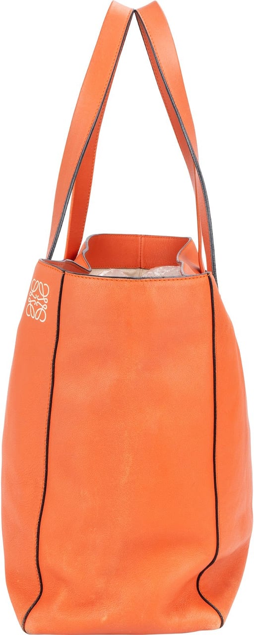 Loewe Leather Anagram Large Tote Shoulder Bag Oranje