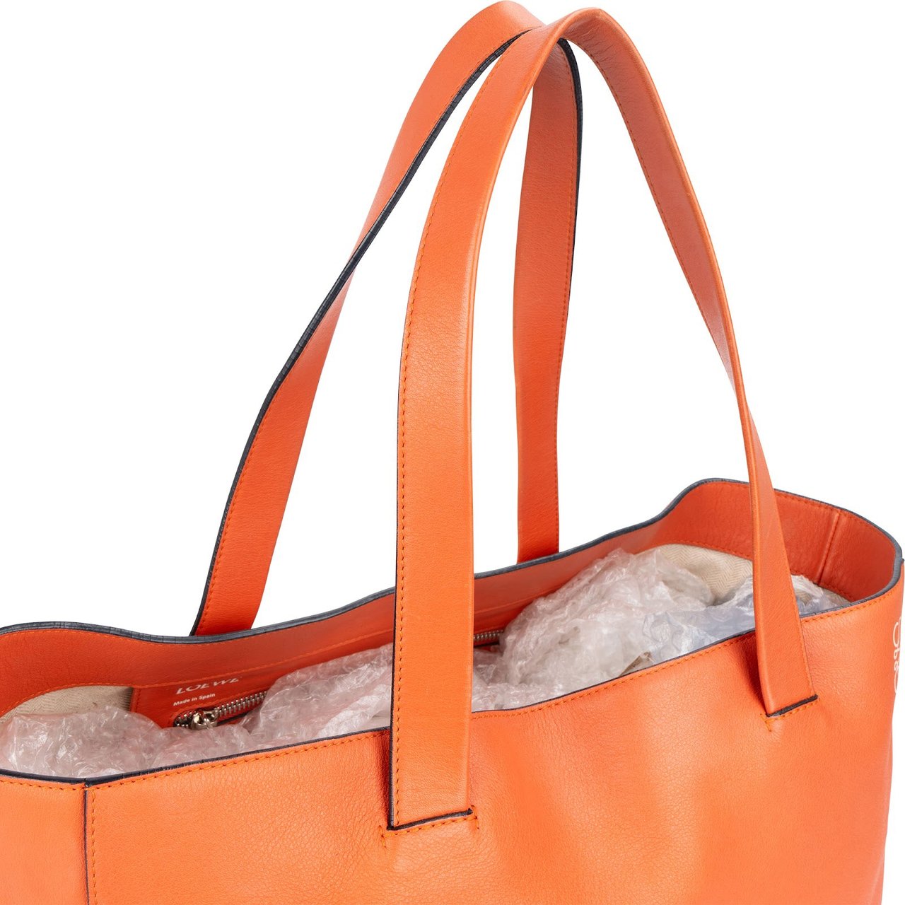 Loewe Leather Anagram Large Tote Shoulder Bag Oranje