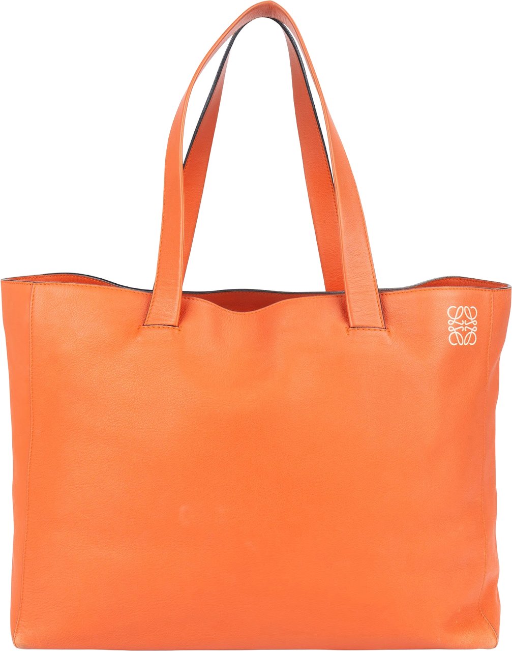 Loewe Leather Anagram Large Tote Shoulder Bag Oranje