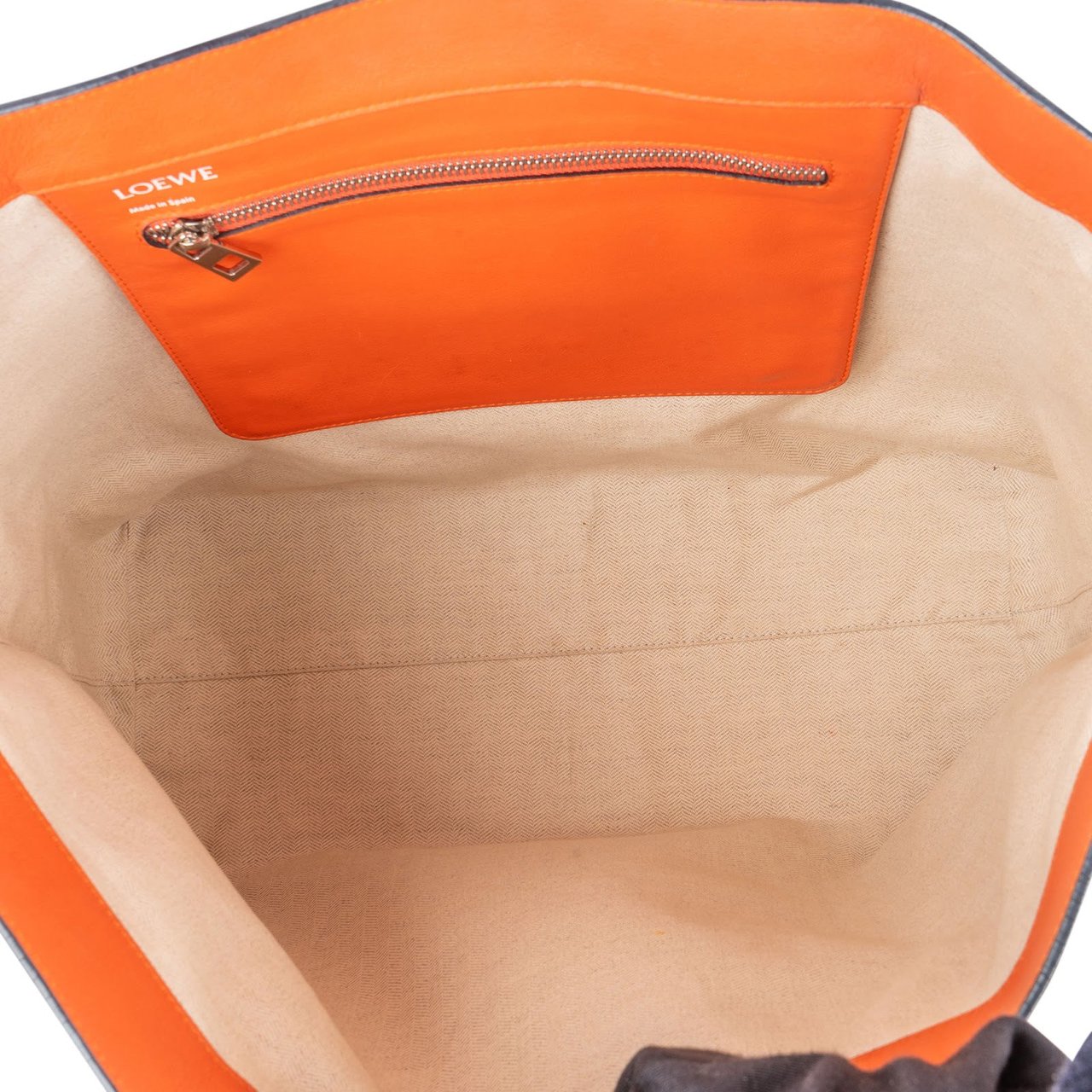 Loewe Leather Anagram Large Tote Shoulder Bag Oranje