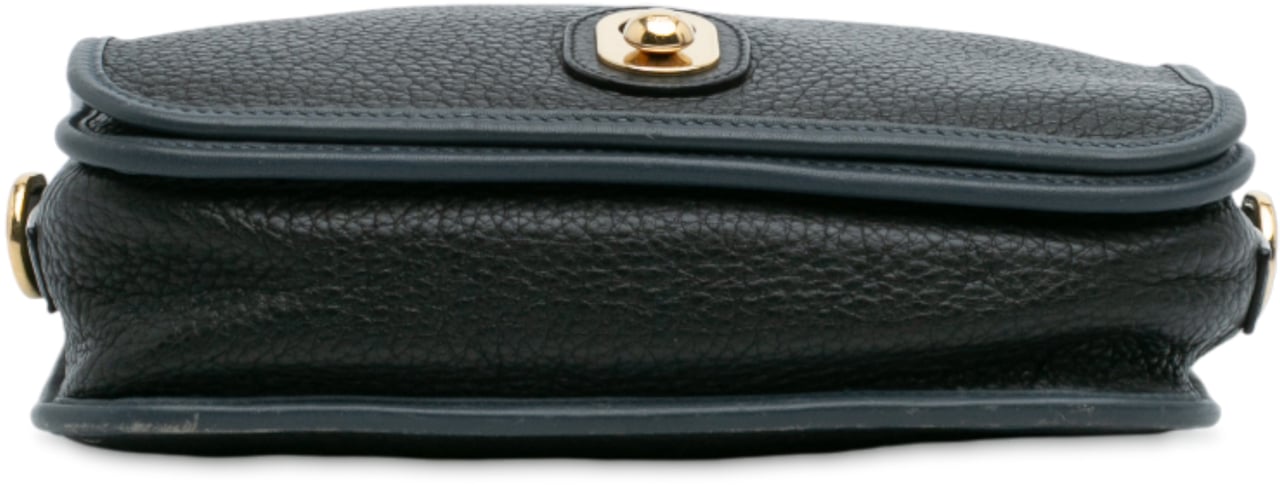 Loewe Pebbled Calfskin Anagram Ines Flap Crossbody Zwart