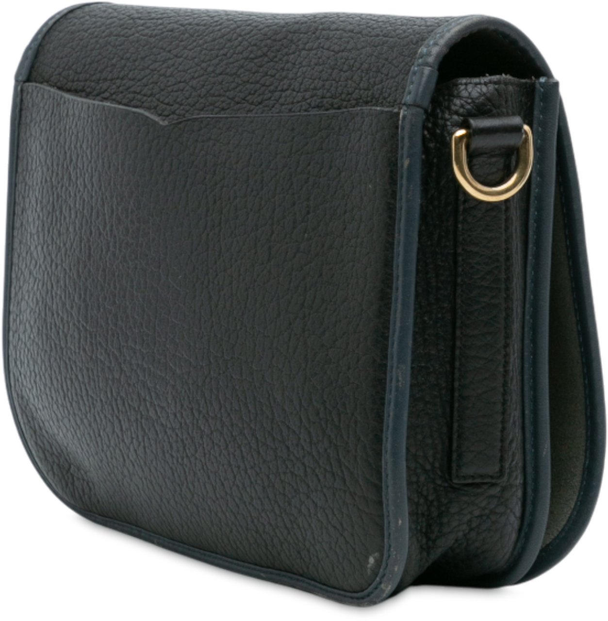 Loewe Pebbled Calfskin Anagram Ines Flap Crossbody Zwart