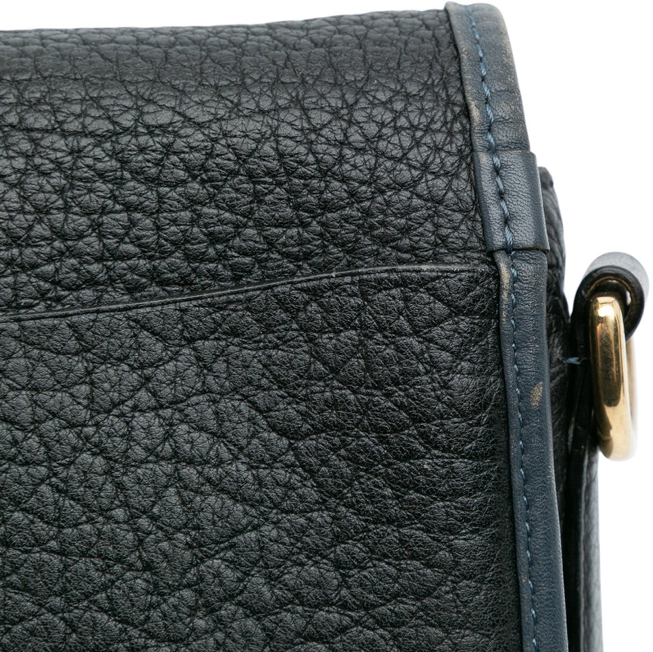 Loewe Pebbled Calfskin Anagram Ines Flap Crossbody Zwart