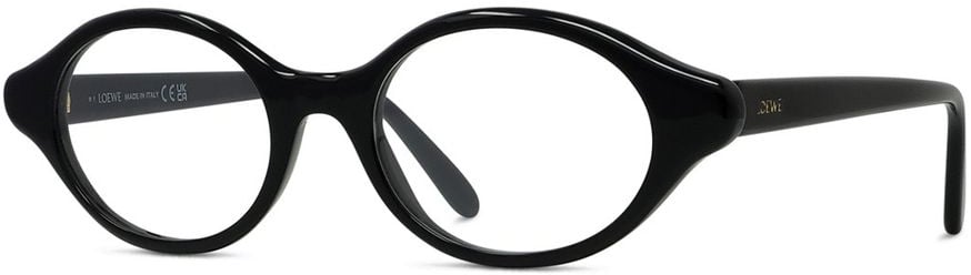 Loewe Black Slim Acetate Oval Sunglasses Zwart