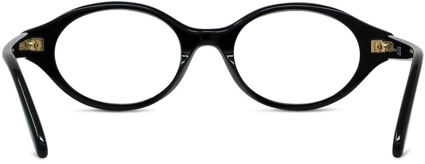 Loewe Black Slim Acetate Oval Sunglasses Zwart