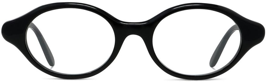 Loewe Black Slim Acetate Oval Sunglasses Zwart
