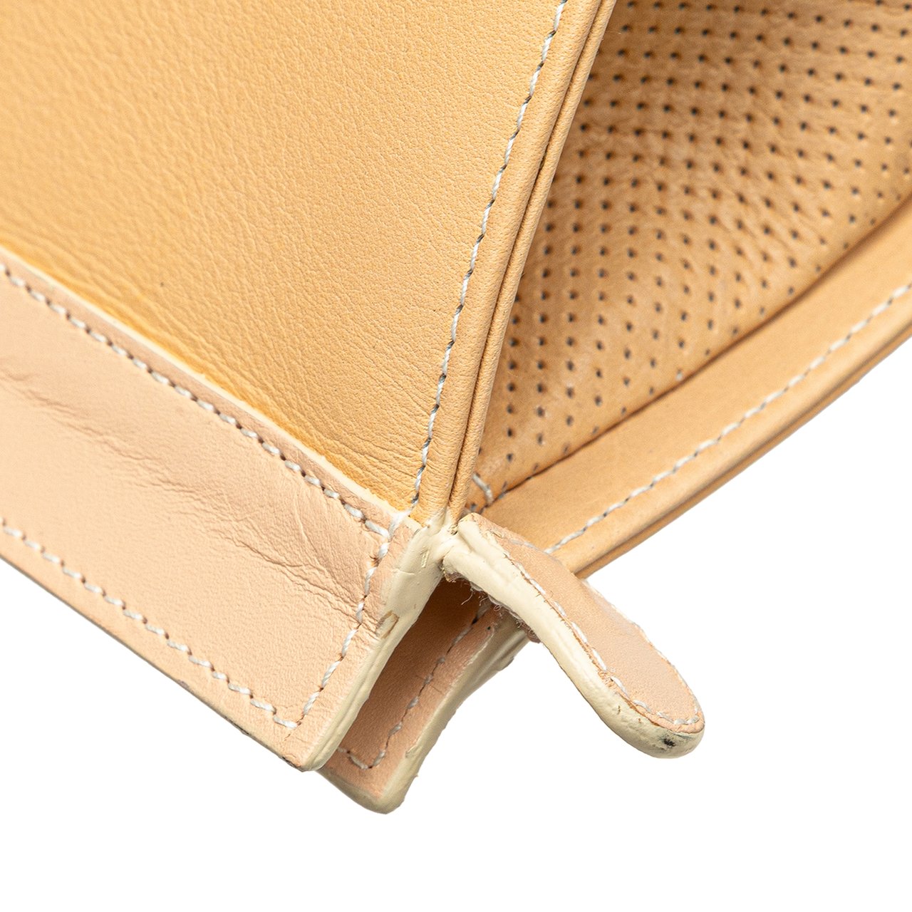 Loewe Studded Leather Clutch Bruin