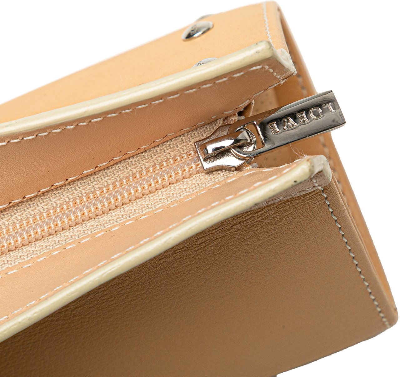 Loewe Studded Leather Clutch Bruin