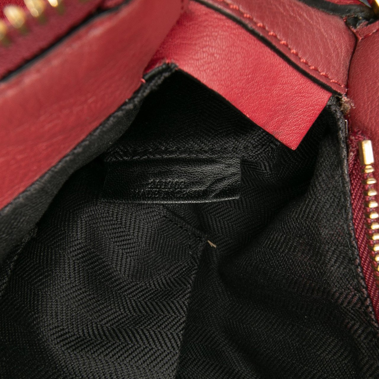 Loewe Medium Tricolor Calfskin Puzzle Satchel Rood