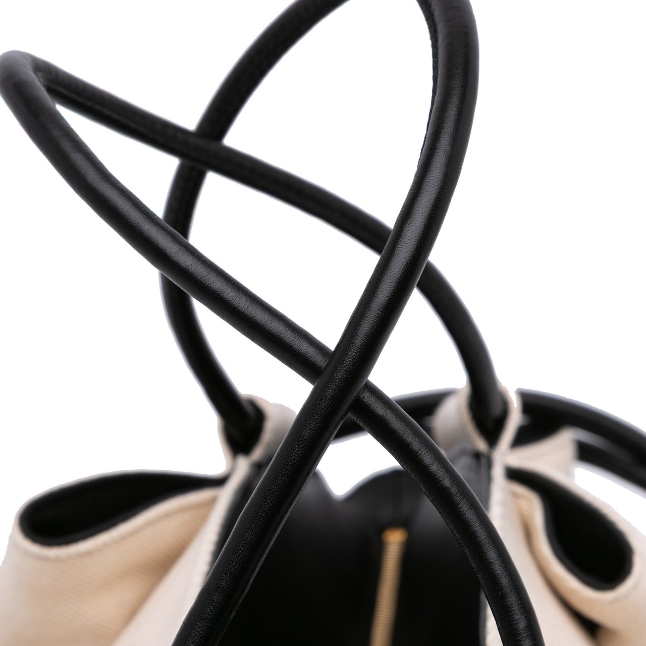 Loewe XL Shiny Calfskin and Canvas Paseo Satchel Zwart