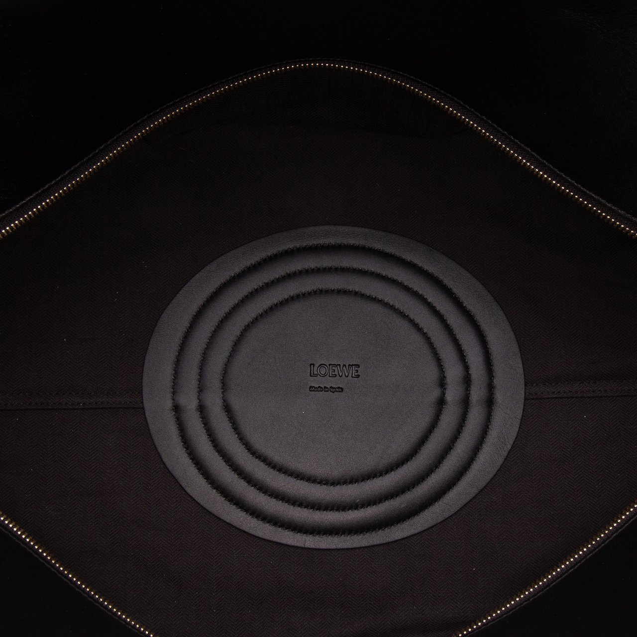 Loewe XL Shiny Calfskin and Canvas Paseo Satchel Zwart