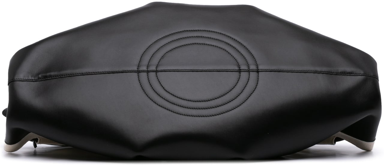 Loewe XL Shiny Calfskin and Canvas Paseo Satchel Zwart