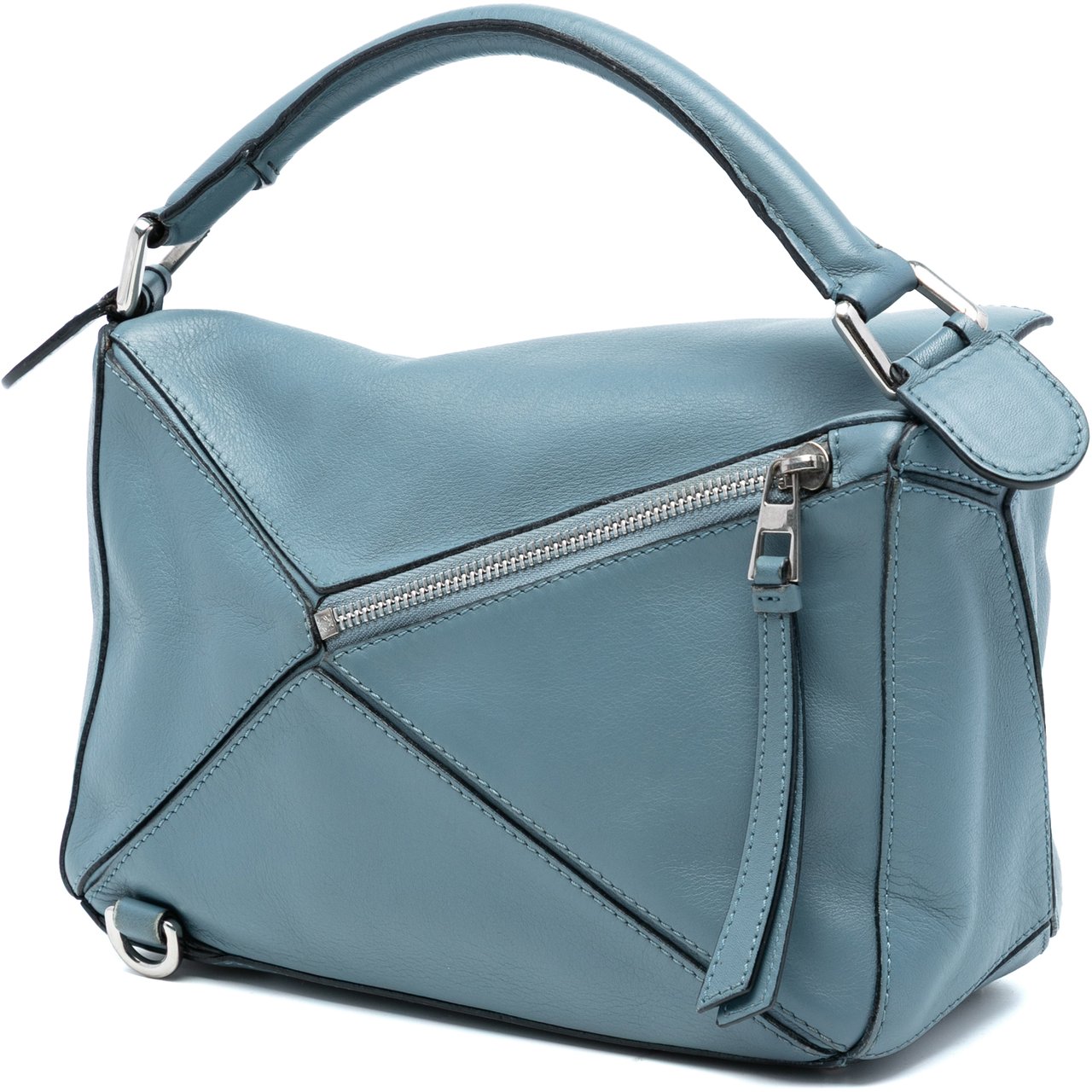 Loewe Small Calfskin Puzzle Satchel Blauw