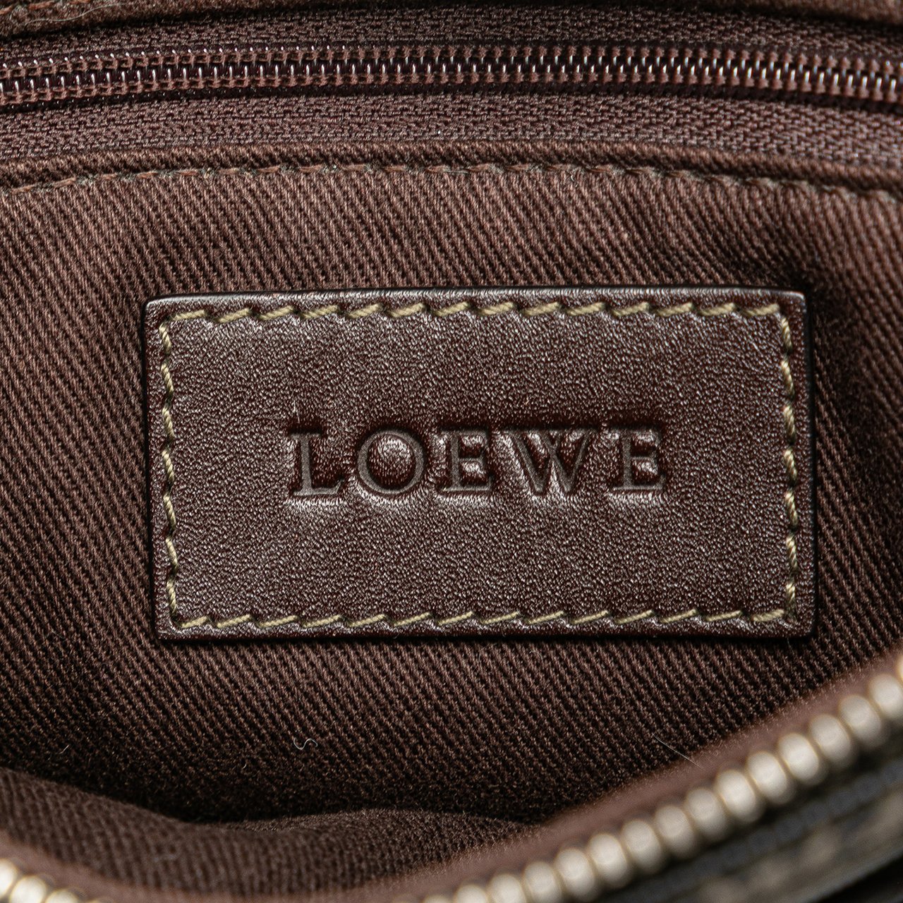 Loewe Anagram Coated Canvas Crossbody Bruin
