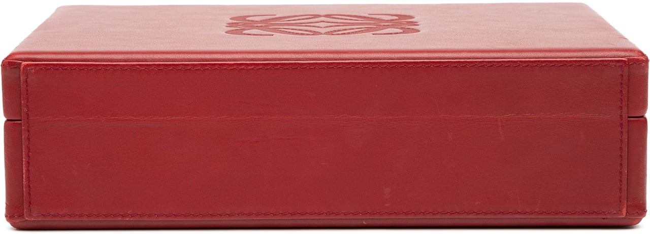 Loewe Leather Anagram Jewelry Box Rood
