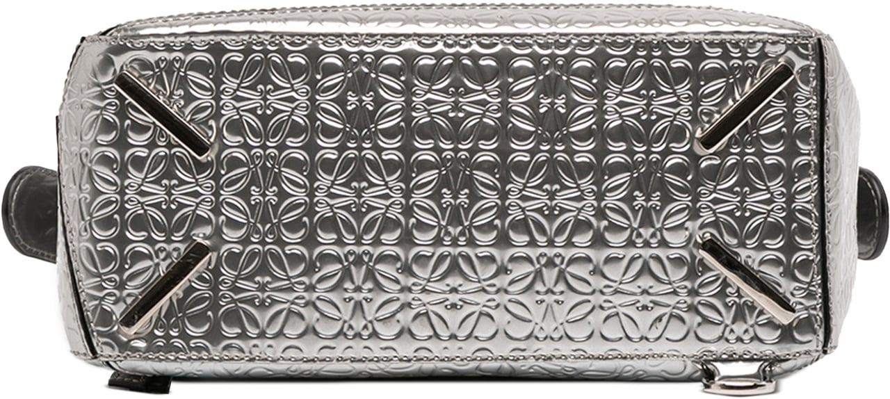 Loewe Small Anagram Embossed Patent Puzzle Satchel Zilver