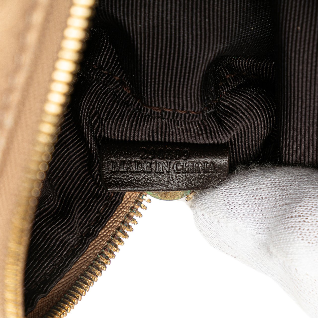 Loewe Micro Metallic Leather Amazona Satchel Goud