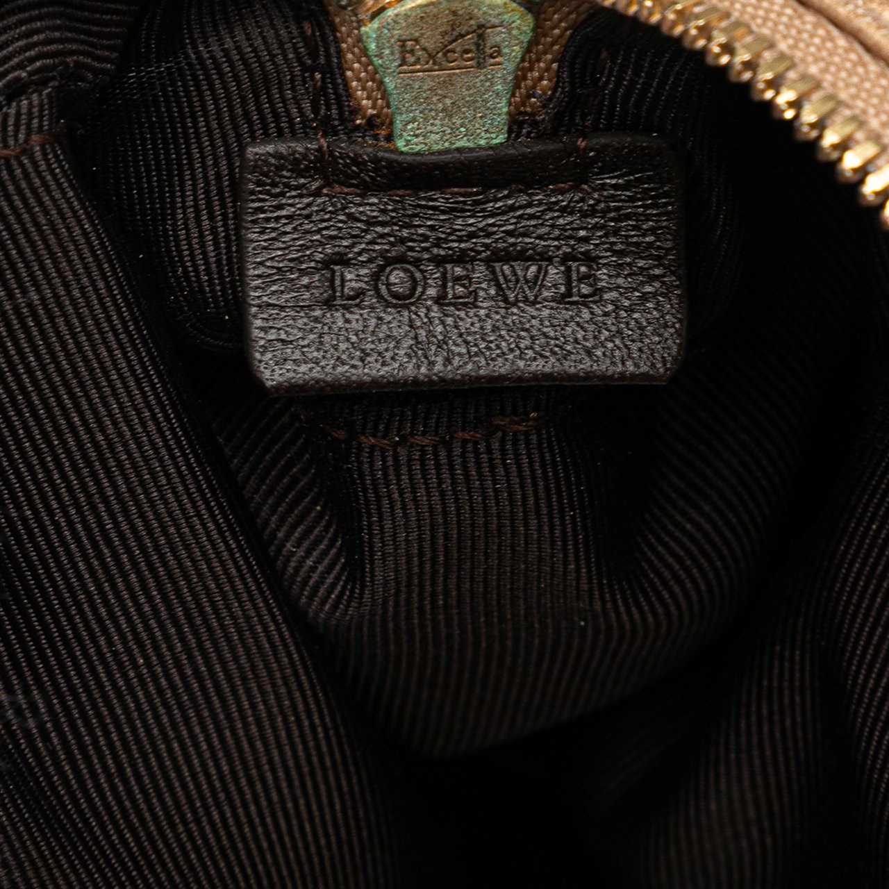 Loewe Micro Metallic Leather Amazona Satchel Goud