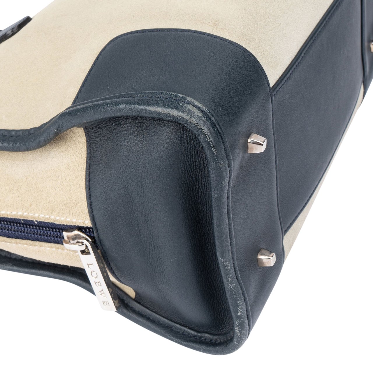 Loewe Loewe Suede Bicolor Amazona Handbag Blauw