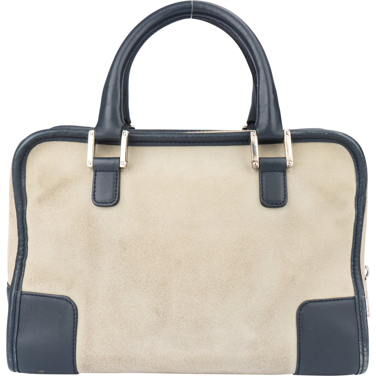 Loewe Loewe Suede Bicolor Amazona Handbag Blauw