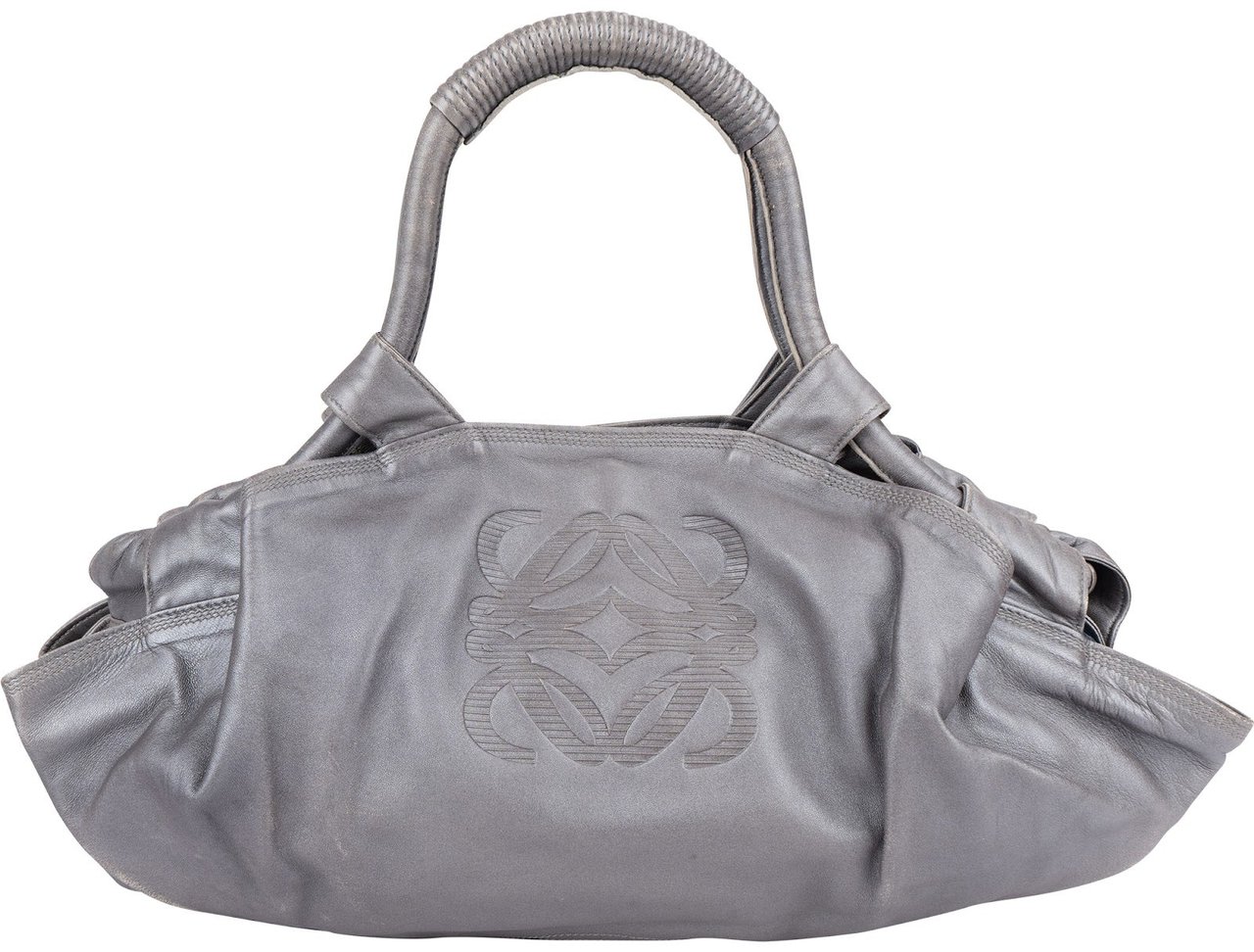 Loewe Loewe Nappa Leather Aire Handbag Donkergrijs