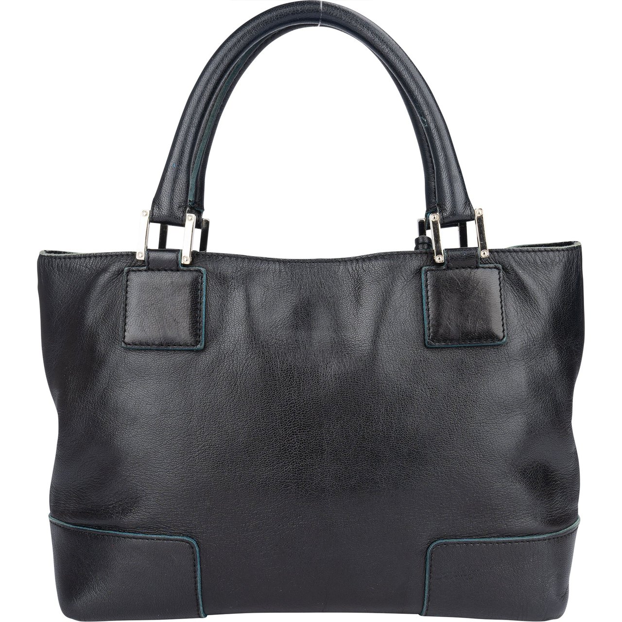 Loewe Loewe Bicolor Leather Fusta Handbag Zwart