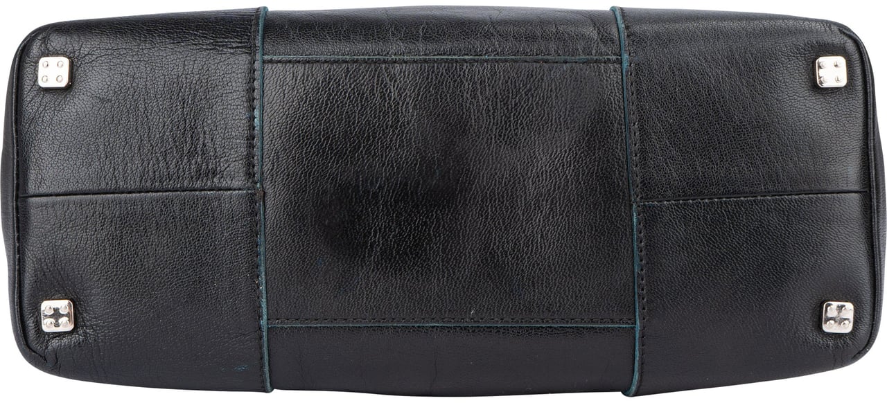 Loewe Loewe Bicolor Leather Fusta Handbag Zwart