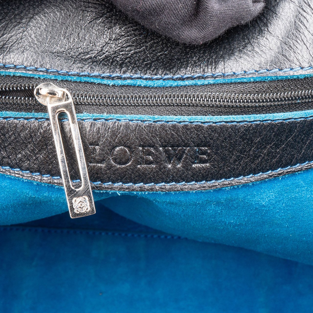 Loewe Loewe Bicolor Leather Fusta Handbag Zwart
