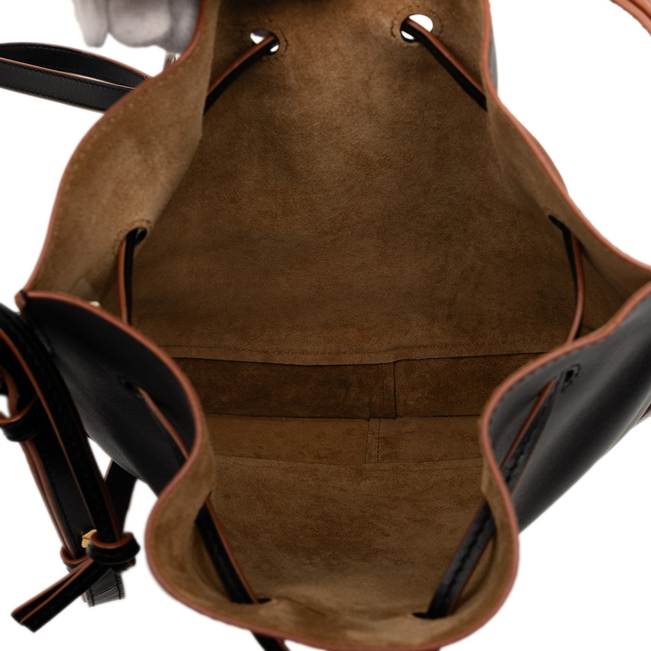 Loewe Medium Leather Horseshoe Crossbody Zwart