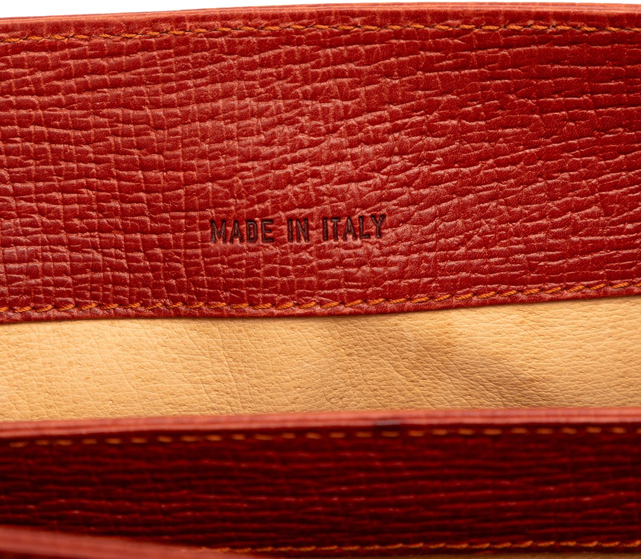 Loewe Grained Calfskin Flap Satchel Rood