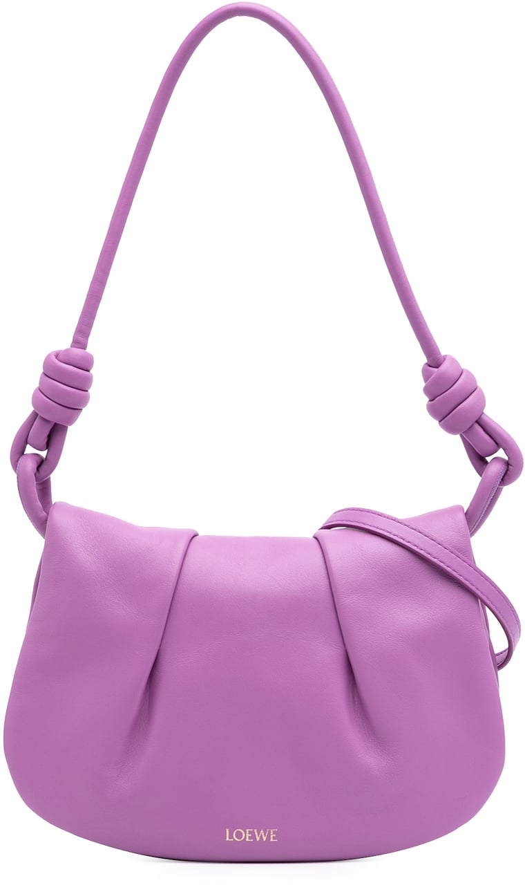 Loewe Shiny Calfskin Paseo Satchel Paars