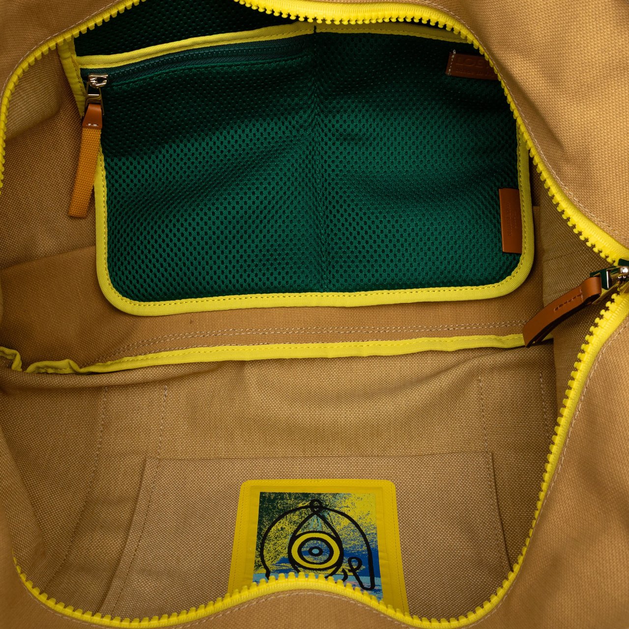 Loewe Canvas Eye Nature Tote Bruin