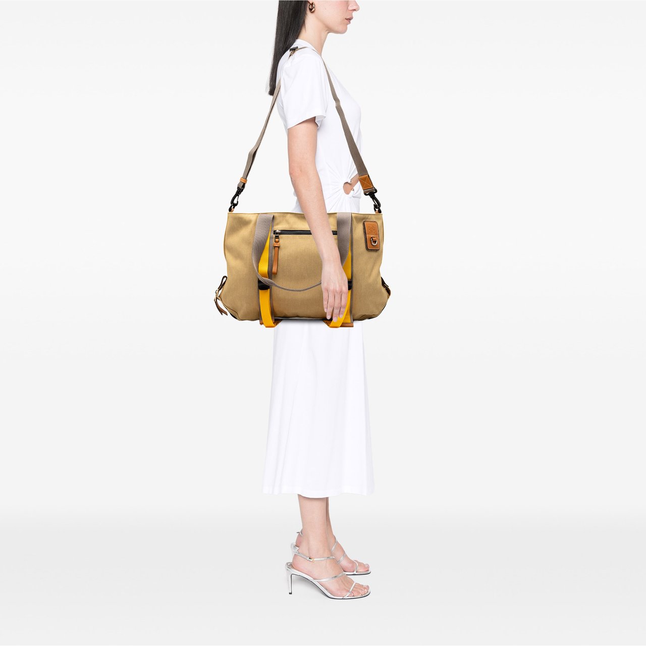 Loewe Canvas Eye Nature Tote Bruin