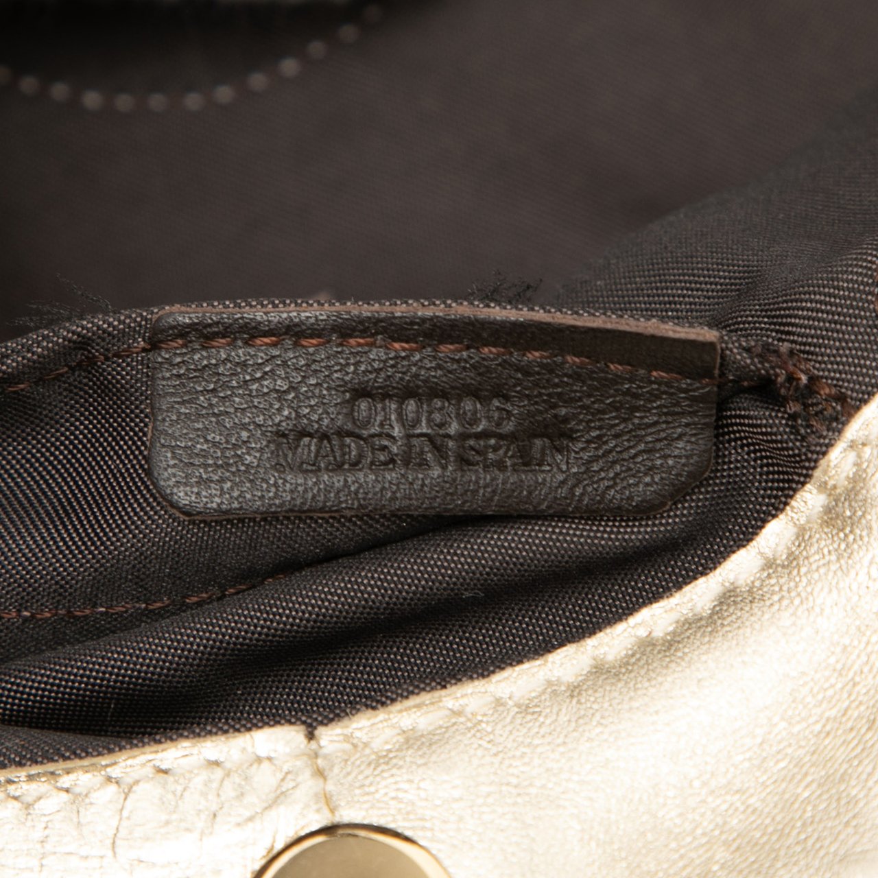 Loewe Metallic Nappa Aire Satchel Goud