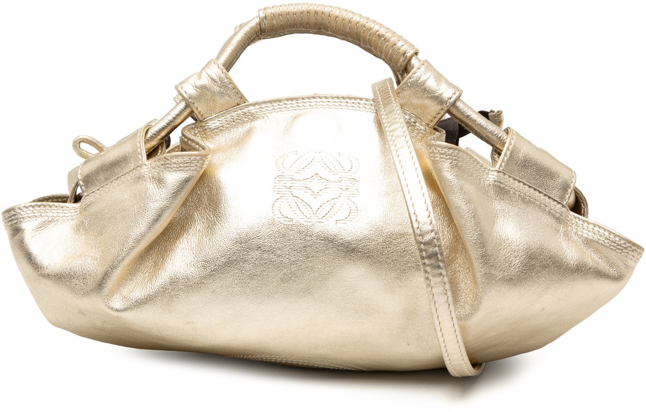 Loewe Metallic Nappa Aire Satchel Goud